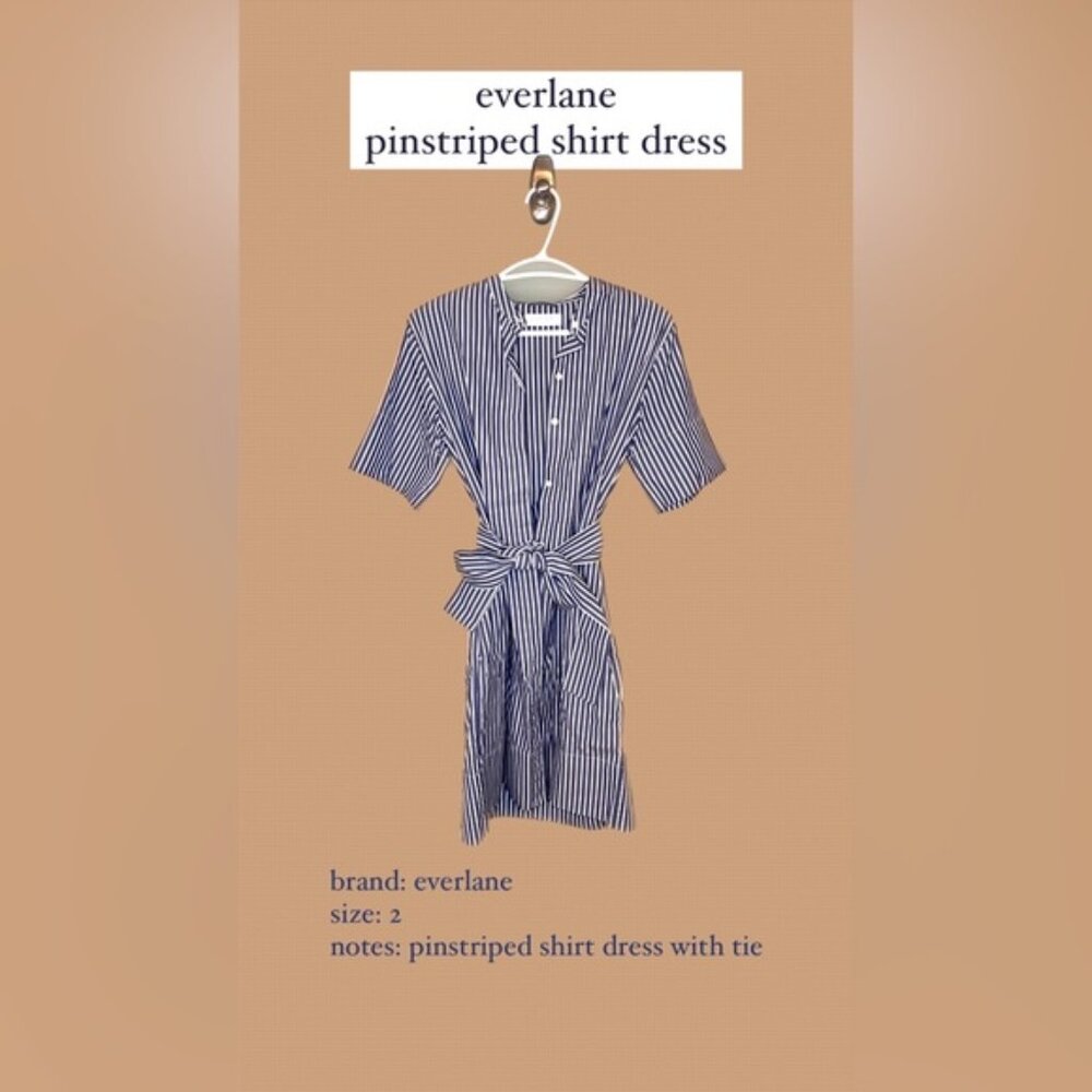 Everlane cotton shirt dress, size 2.